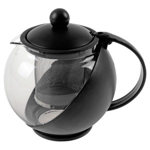 Chaleira bule de vidro com infusor para chá café 750ml