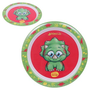 Prato para refeição infantil menino dinossauro Samigo