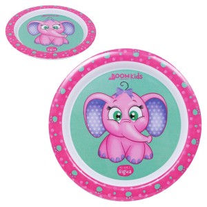 Prato para refeição infantil menina elefante Gigica